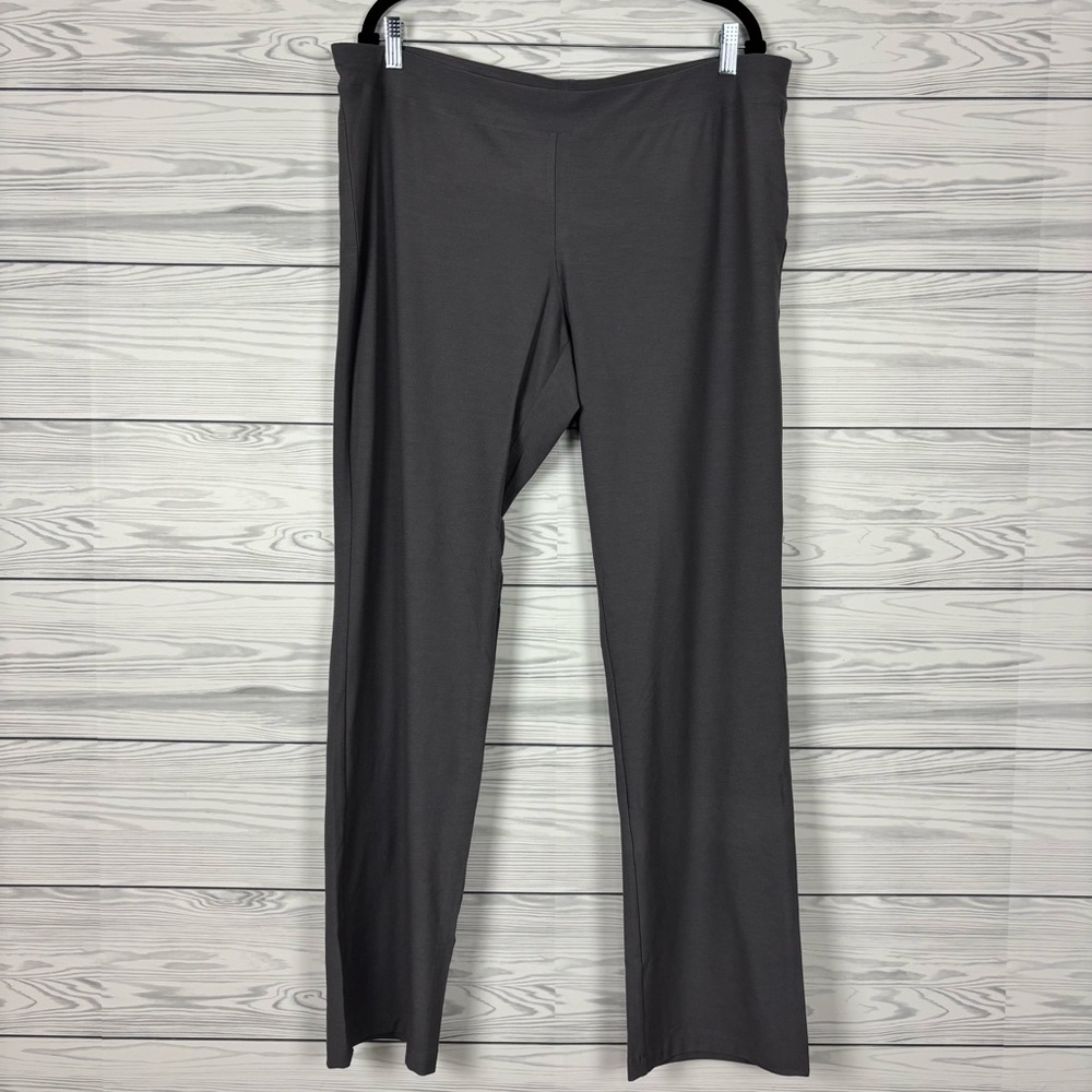 Eileen Fisher Gray Slim Boot-Cut Pants Size XL NWT